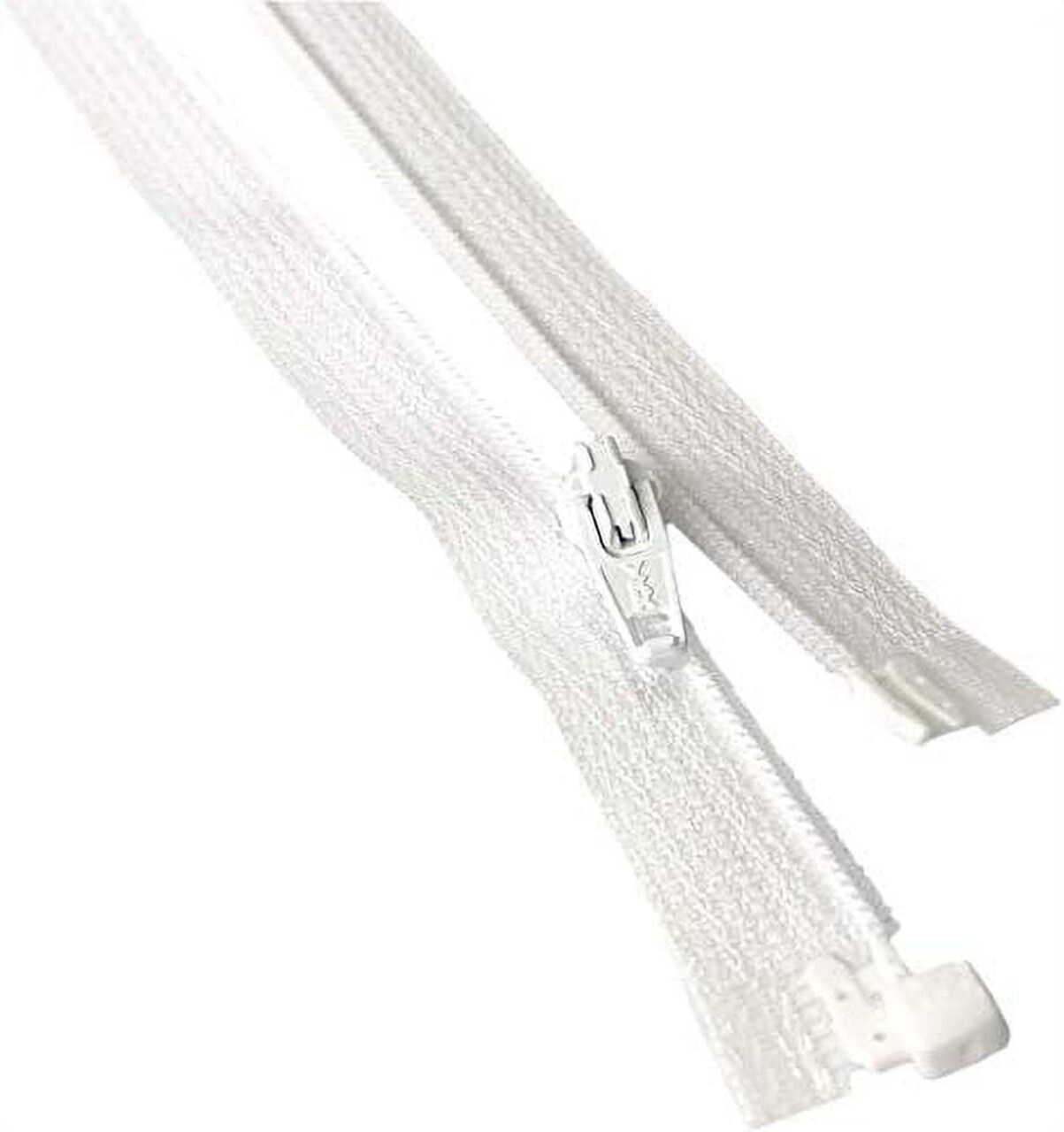 #3 Coil Separating White YKK Zippers for Sewing Craft & Apparel - Color White - Made in The United States (12 Zippers Per Pack) (36" Inches)
